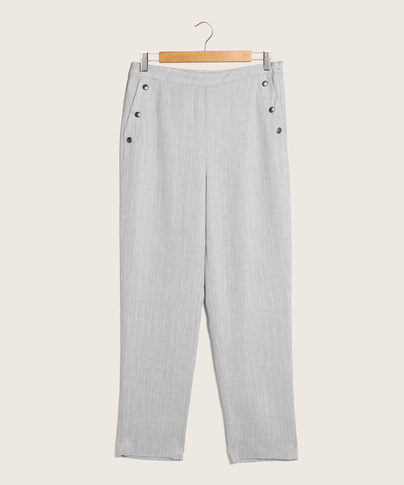Pantalon Moda Tiro Alto Preteñido