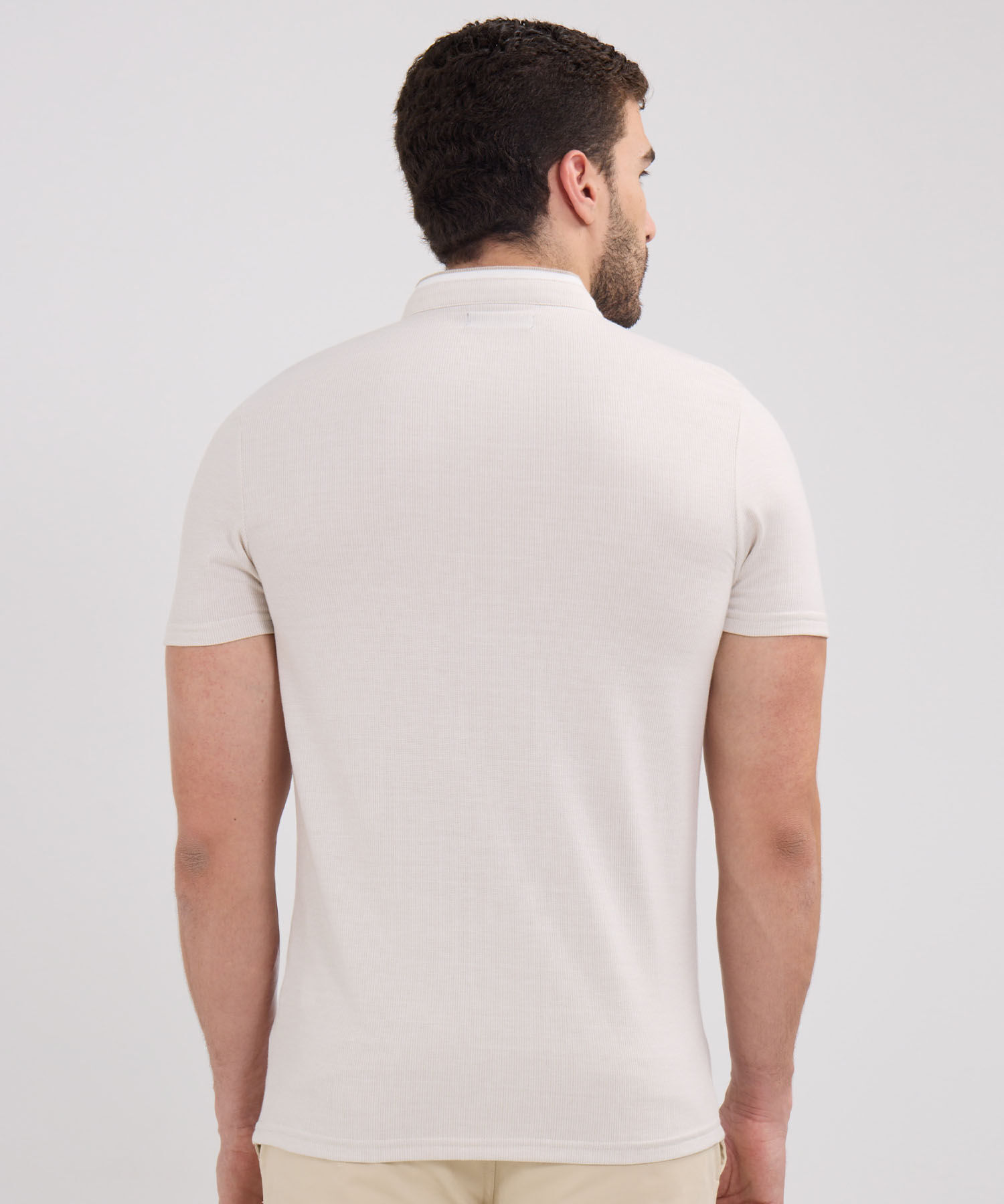 Polo Cuello Mao Unicolor Con Simulación Bolsillo Ribete
