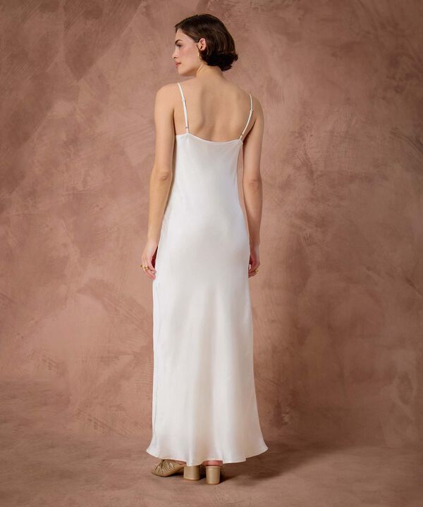 Vestido Unicolor Satinado 