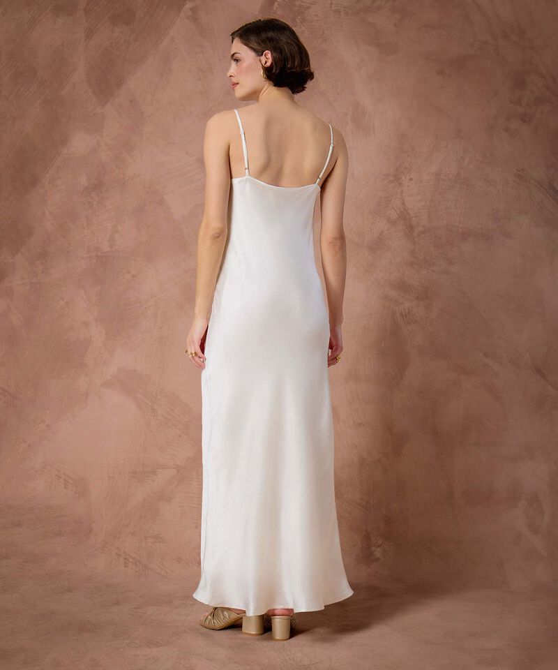 Vestido Unicolor Satinado 