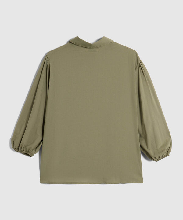 Camisa Con Mangas Globo Para Mujer Curvy