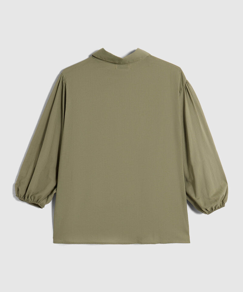 Camisa Con Mangas Globo Para Mujer Curvy