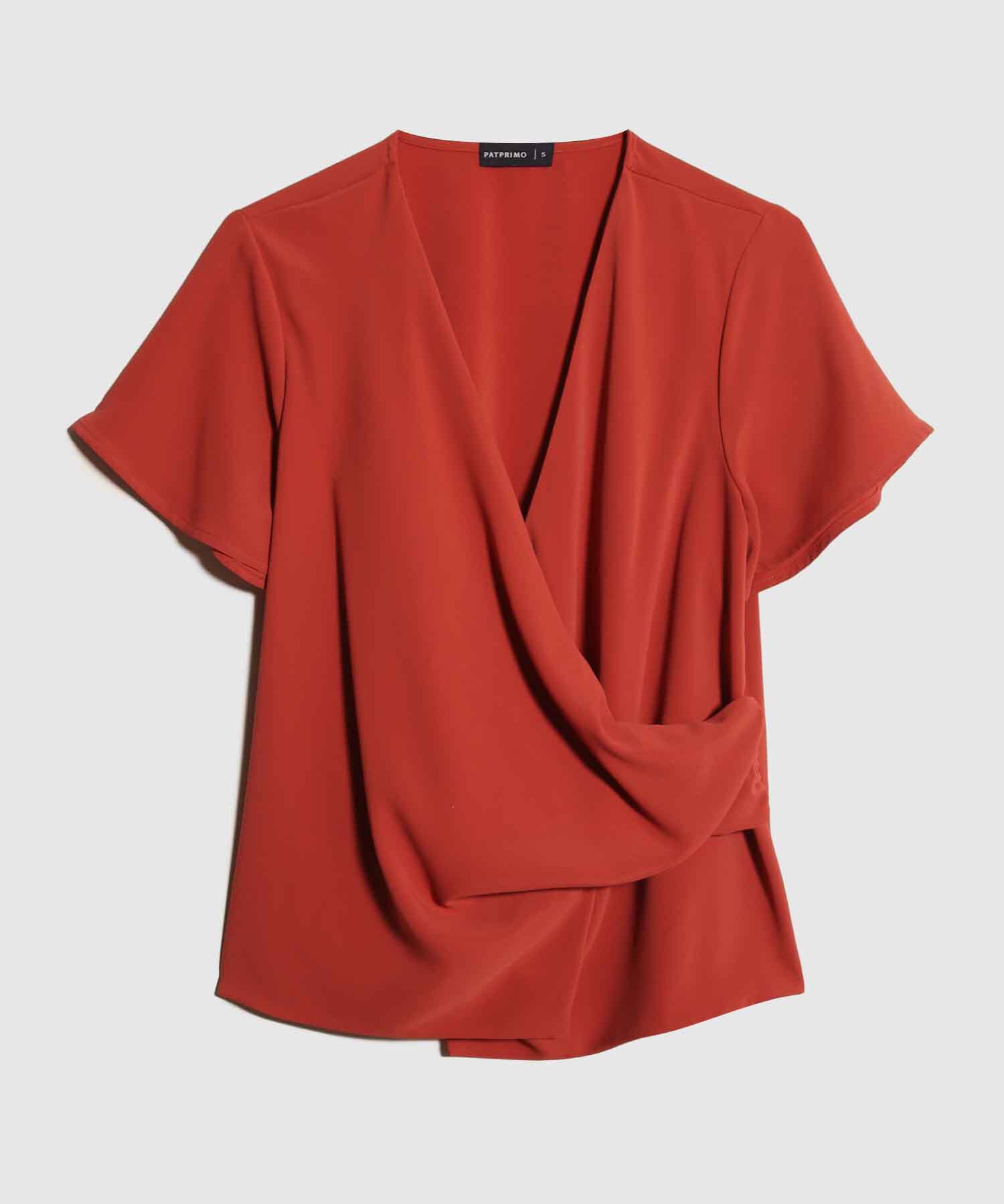 Blusa Unicolor Con Cruce