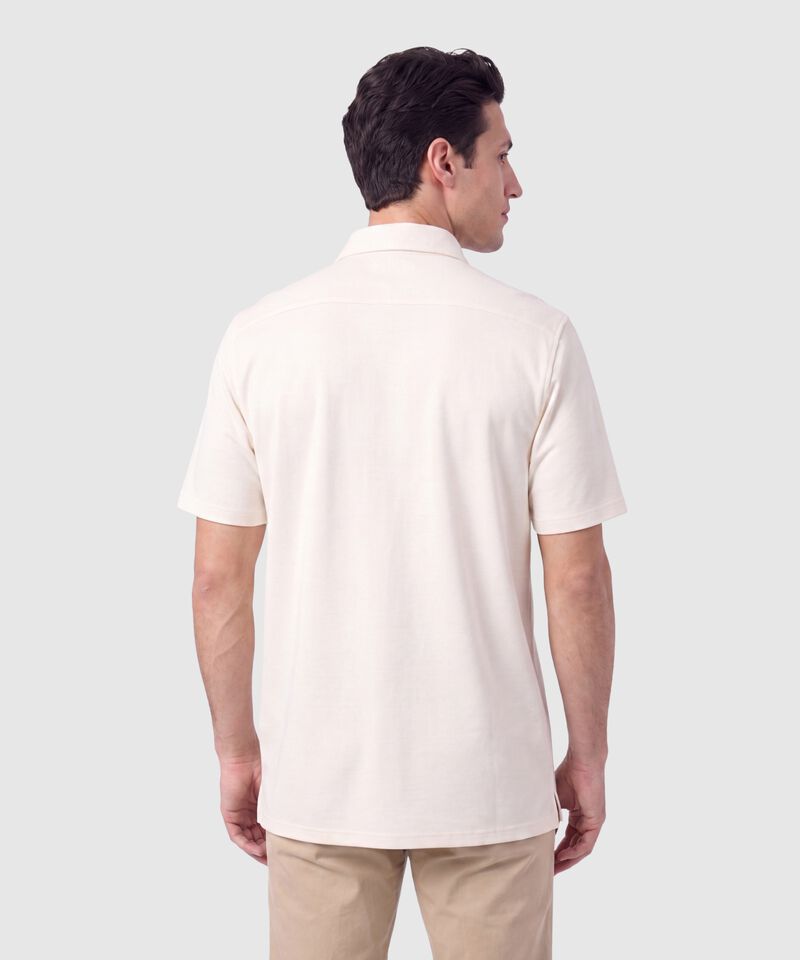 Camisa Manga Corta Unicolor Para Hombre