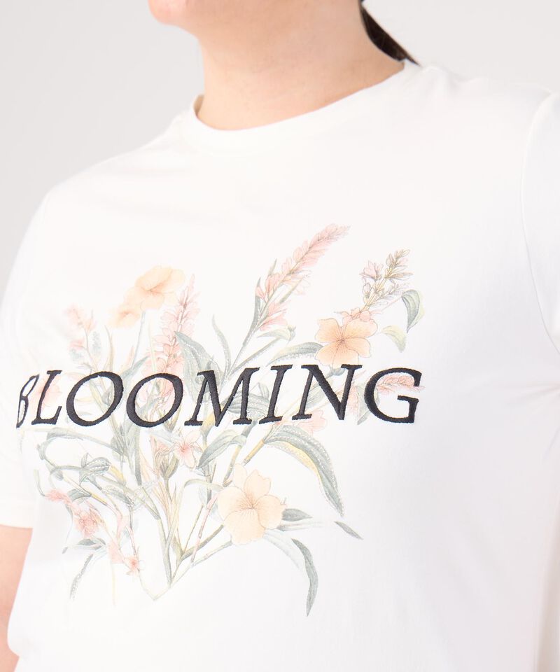 Camiseta Estampada Cuello Redondo Para Mujer Curvy