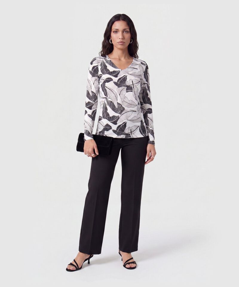 Camisetamanga Larga Estampada 