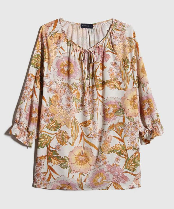 Blusa Estampada Manga 3/4