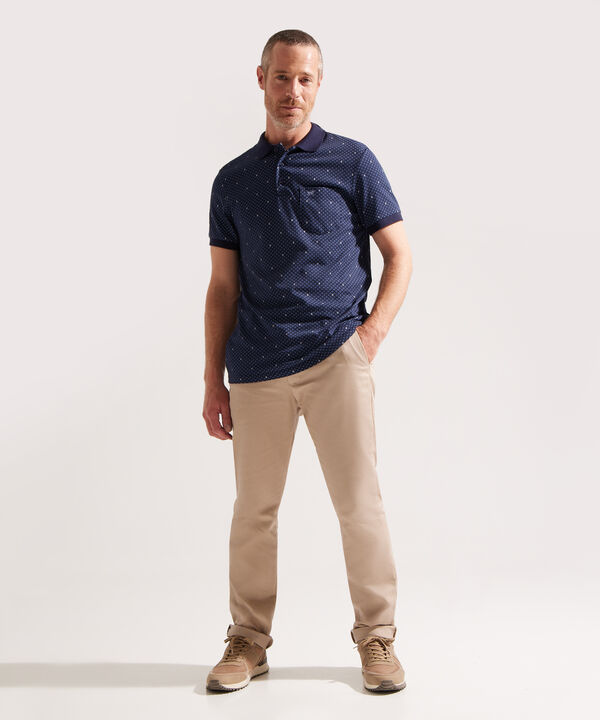 Polo Tejida con Estampado