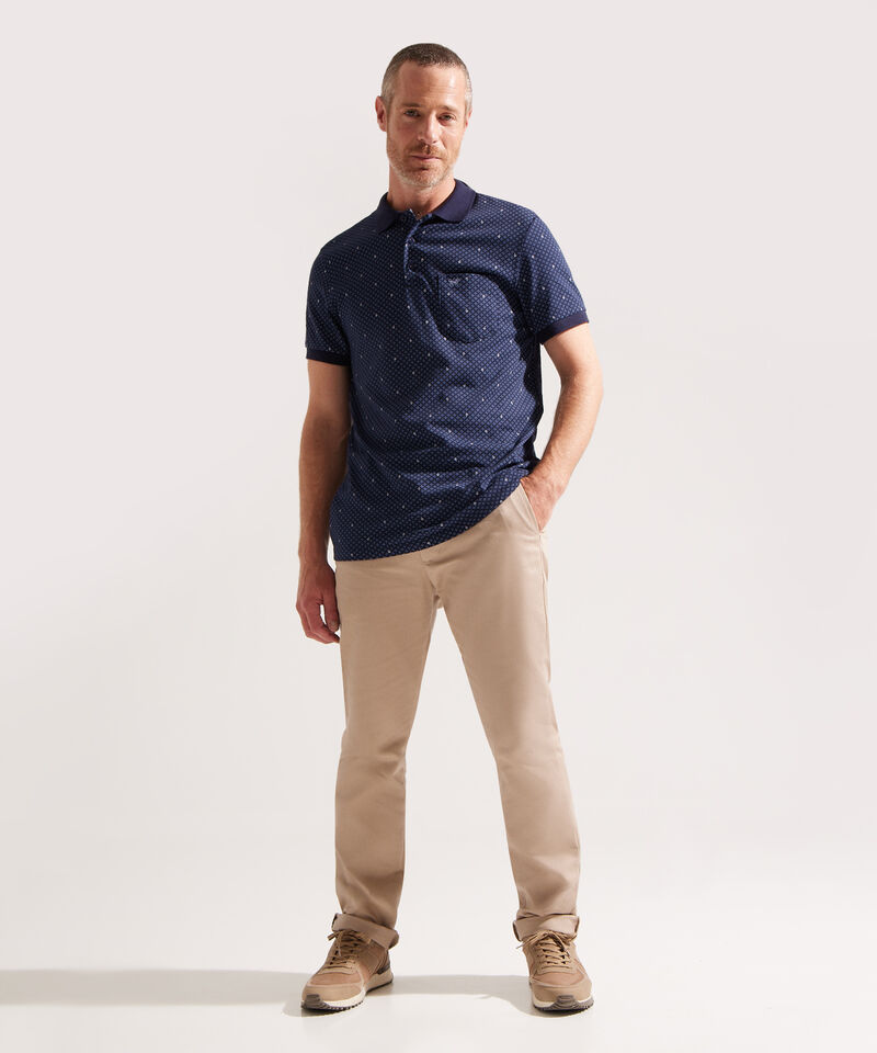 Polo Tejida con Estampado