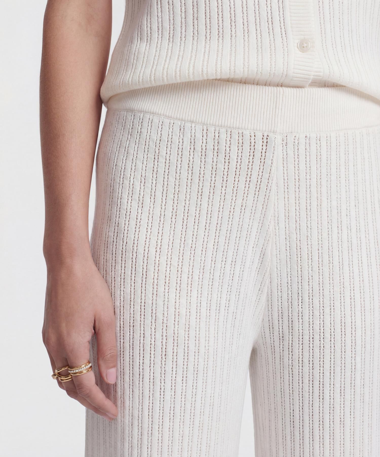 Pantal&oacute;n de Punto Acanalado para Mujer