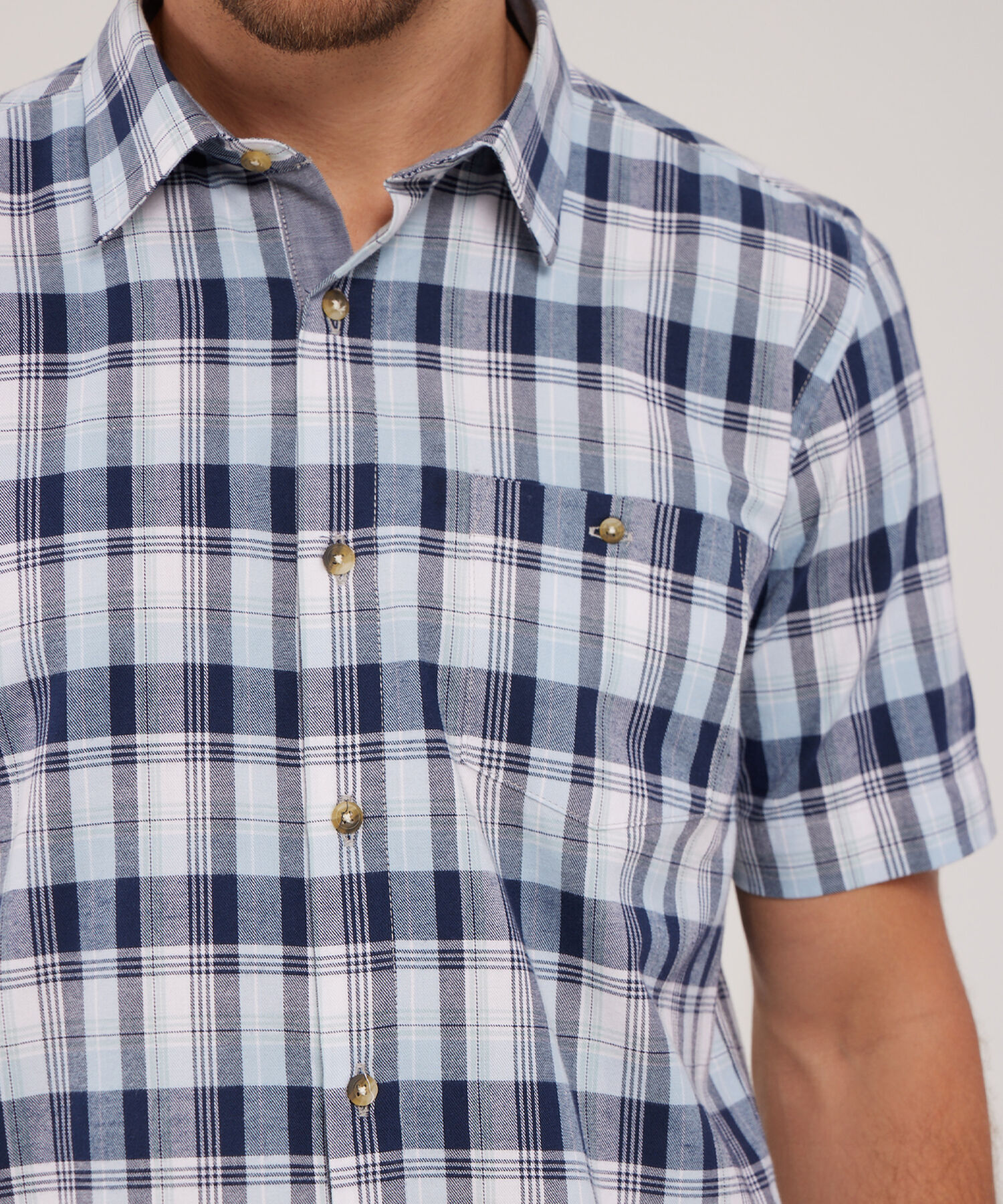 Camisa Manga Corta  Cuadros