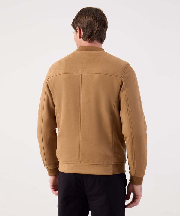 Chaqueta Bomber de Tela Lisa para Hombre Casual