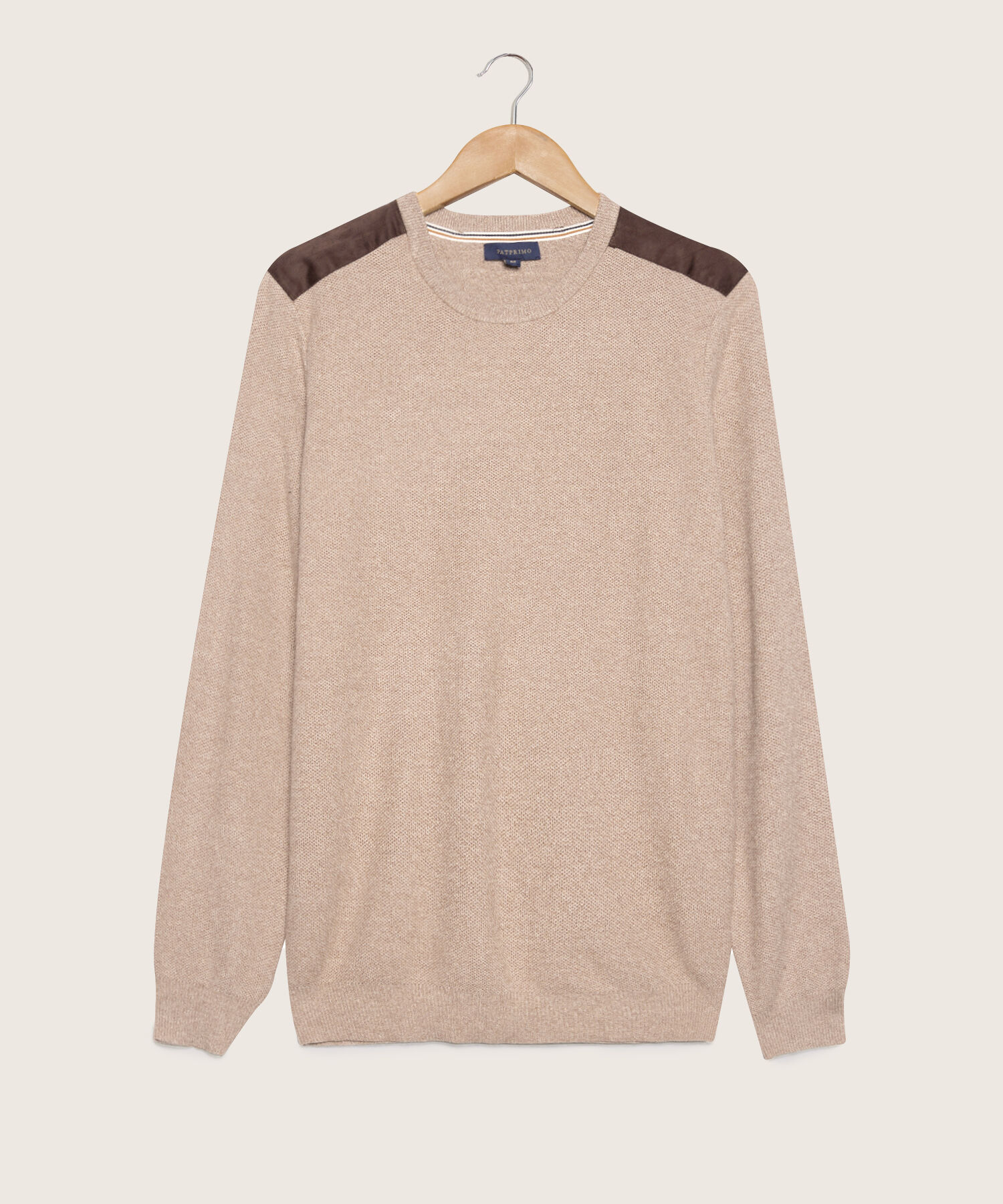 Saco Cuello Redondo Con Piezas En Hombros