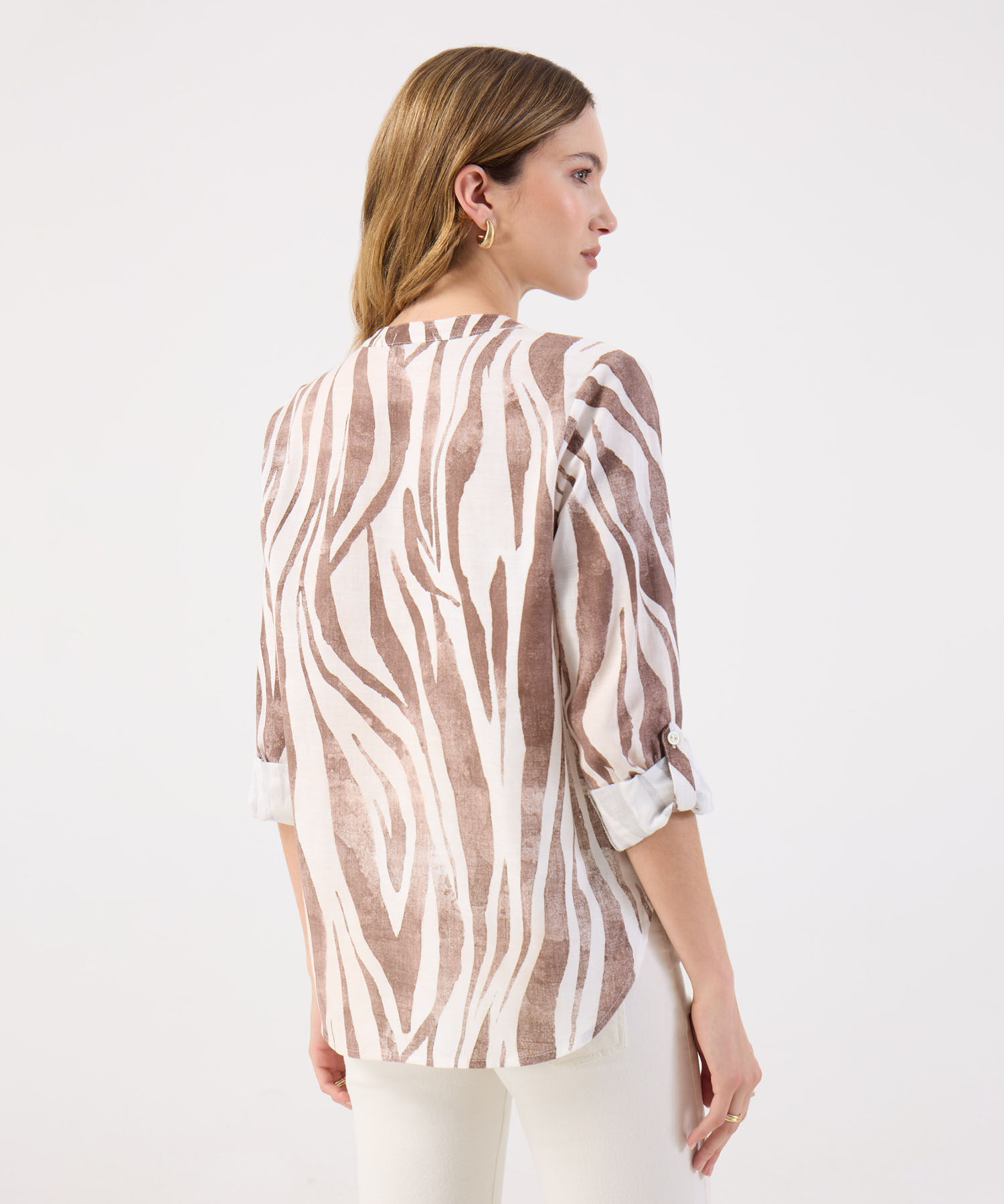 Blusa Para Mujer Estampada Cuello Nerú