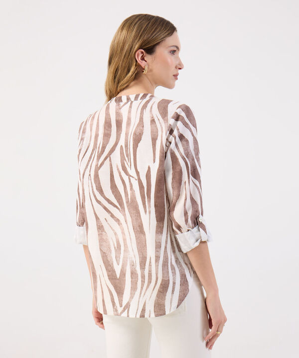 Blusa Para Mujer Estampada Cuello Nerú