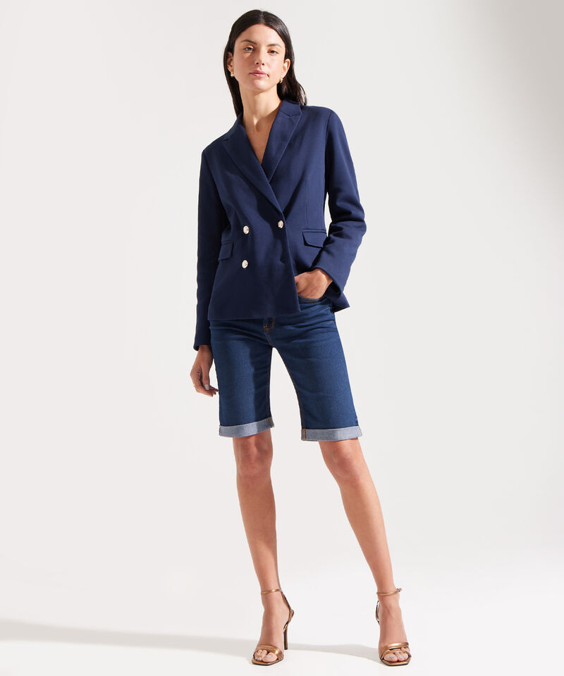 Bermuda en Denim con Guardapolvos