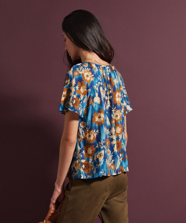 Blusa Estampada Manga Ranglan Corta Volada