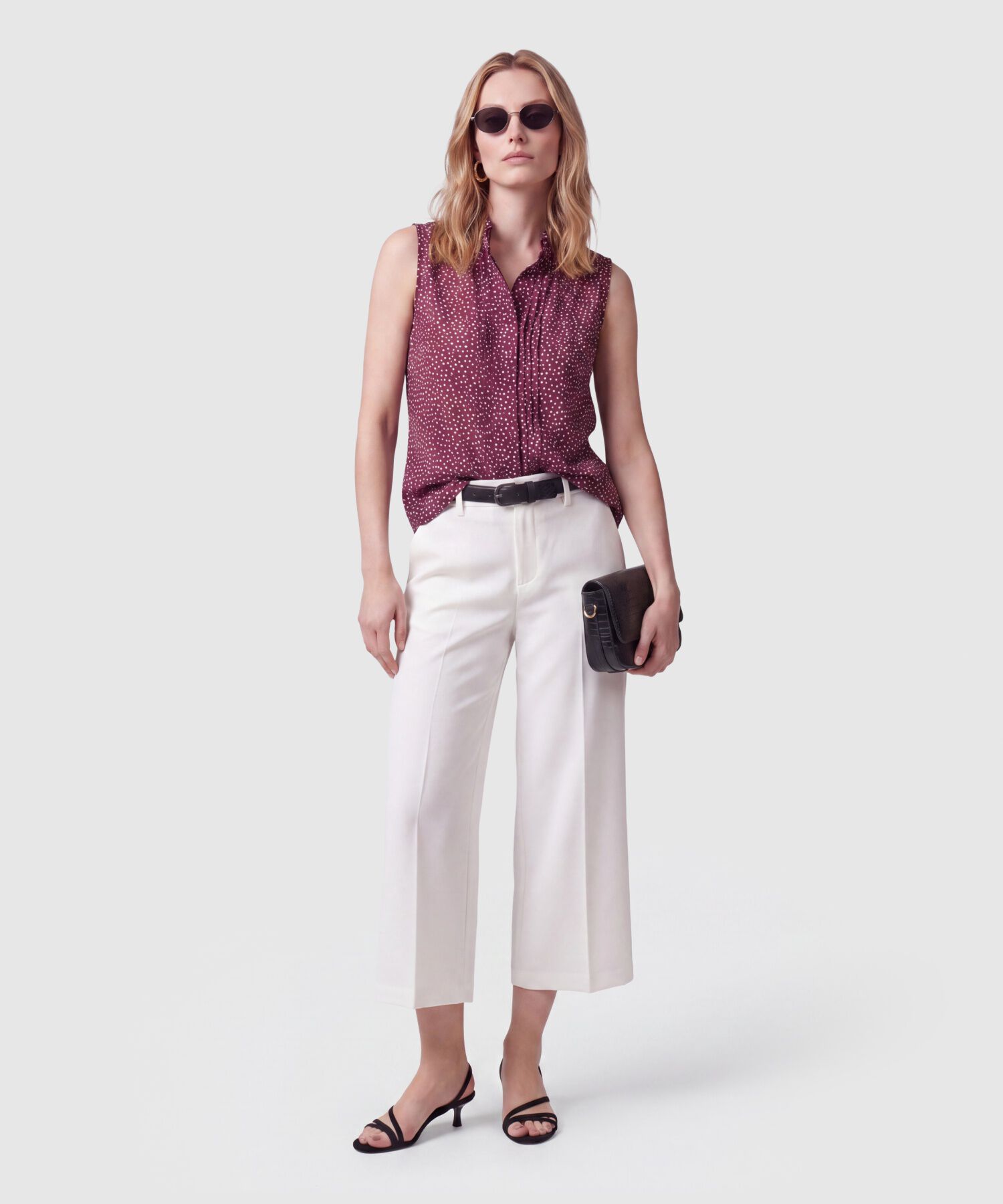 Blusa Estampada Sin Mangas Para Mujer