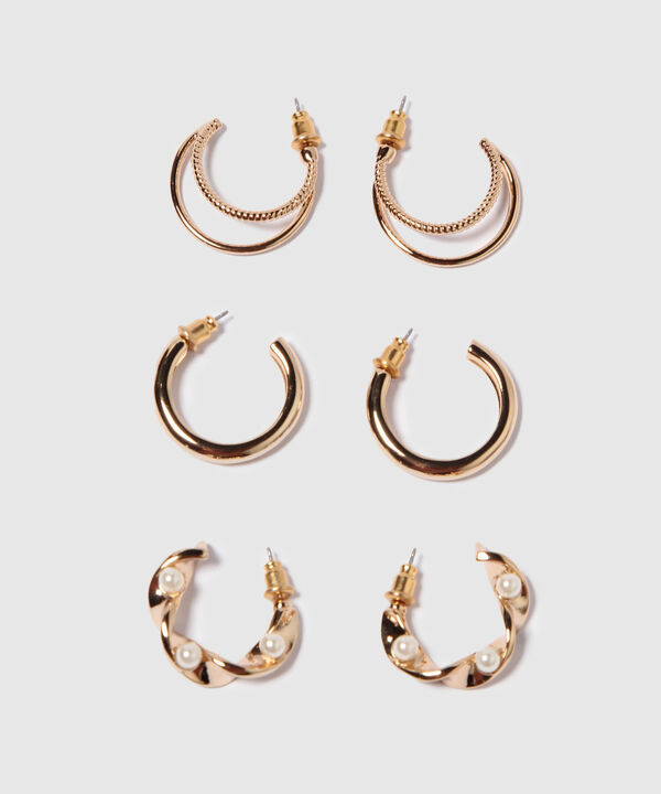 Aretes Set X 3 Pares De Aretes Ref. Kf232-0431