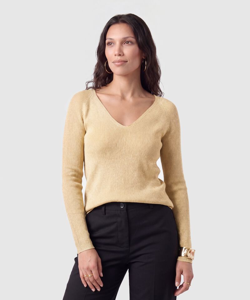 Saco Tejido Escote V Para Mujer