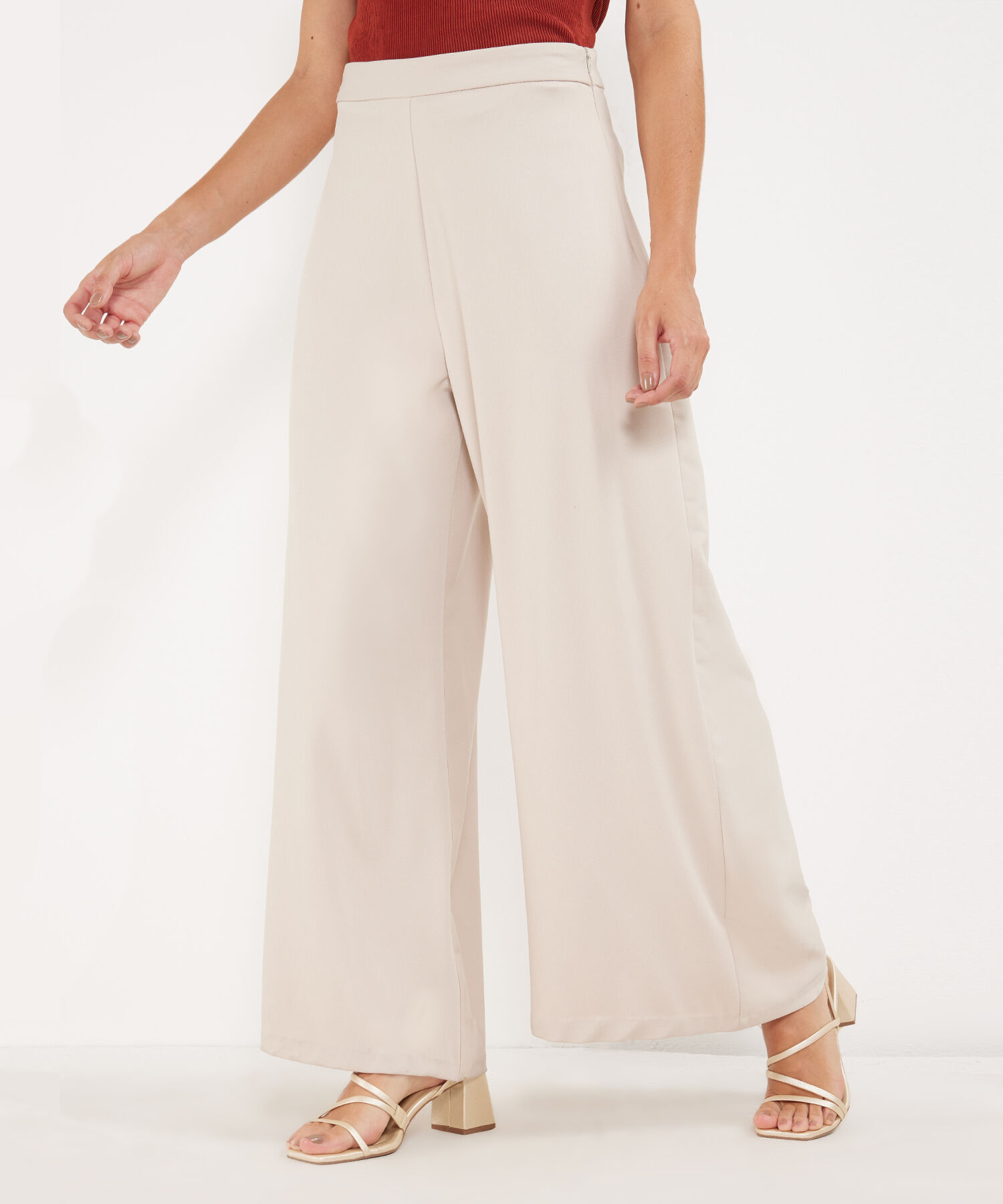 Pantal&oacute;n Palazzo Unicolor