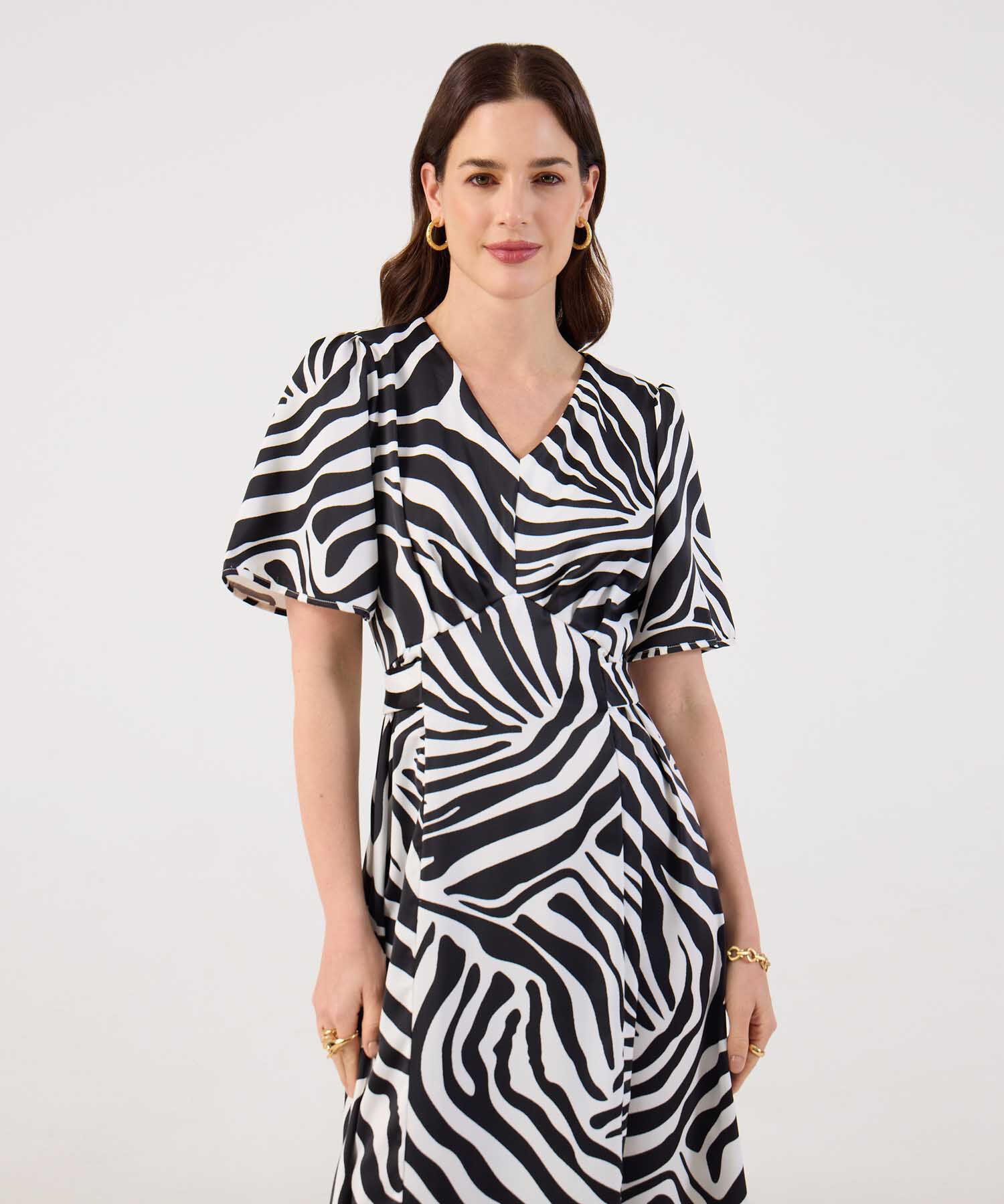 Vestido Largo con Escote en V para Mujer