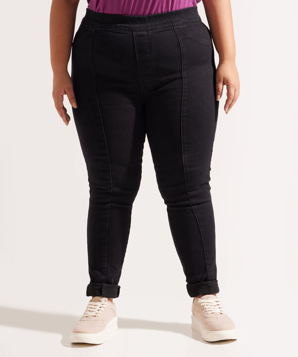 Jegging Tiro Alto Tono Negro image number null