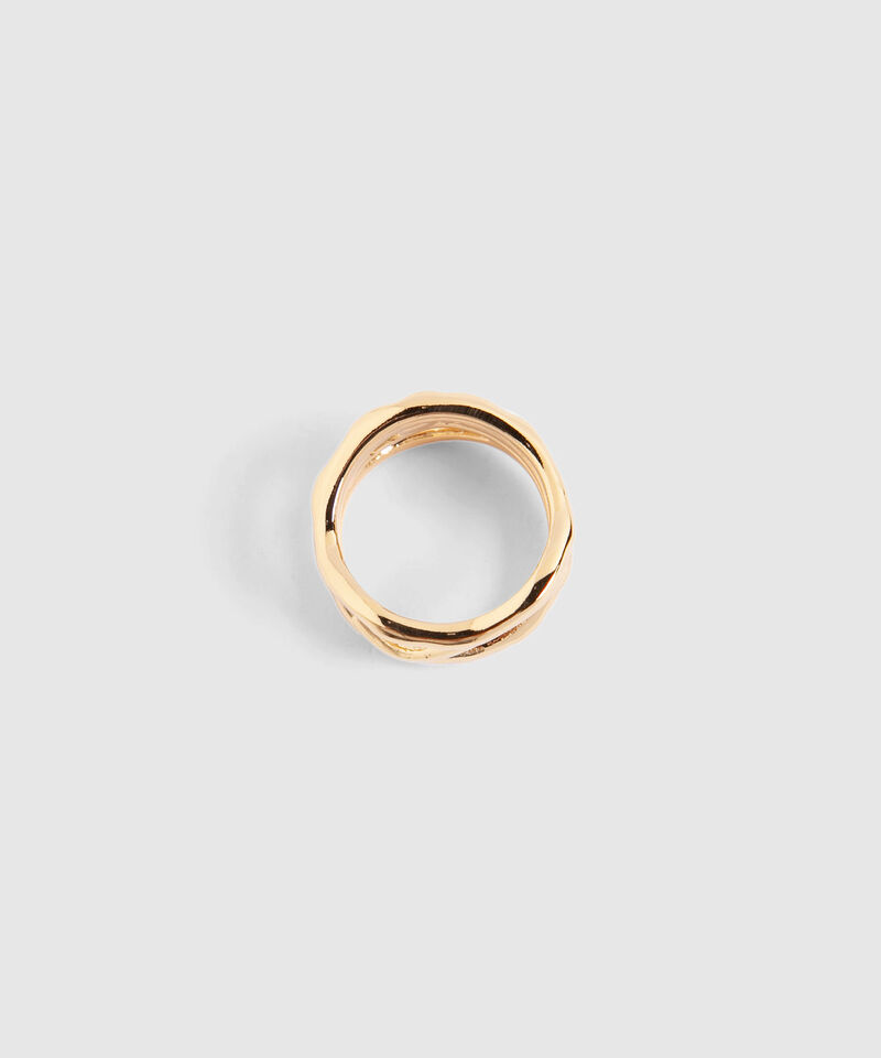 Anillo Dorado en Espiral 