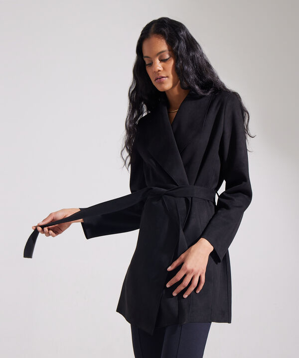 Chaqueta Unicolor Tipo Trench image number null