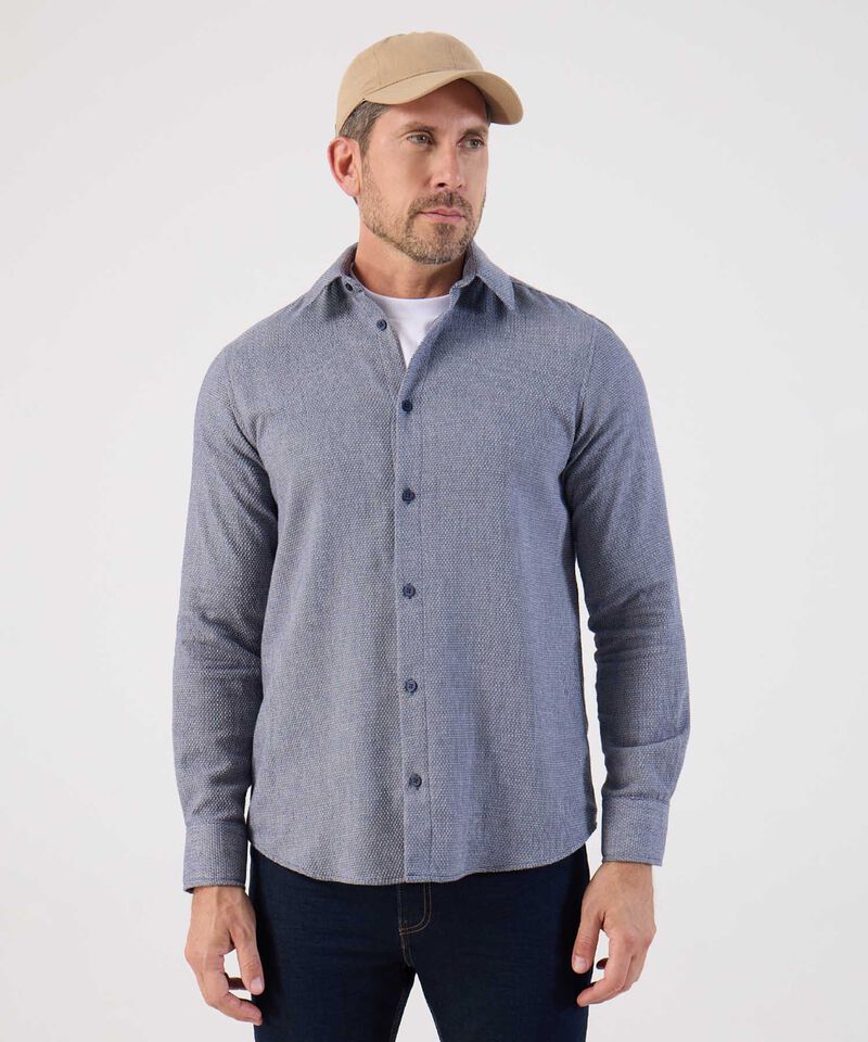 Camisa Texturizada Casual De Hombre