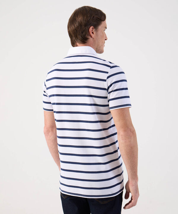 Polo a Rayas Clásico con Bolsillo Para Hombre