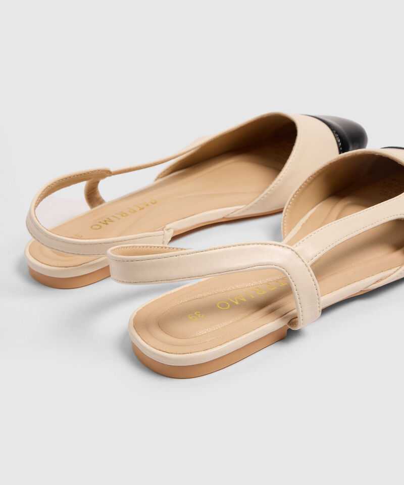 Zapatos Planos Destalonados Bitono Para Mujer