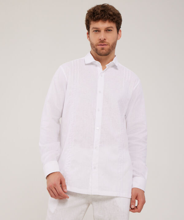 Camisa Guayabera Manga Larga Con Bordado Cuello Casual Max image number null