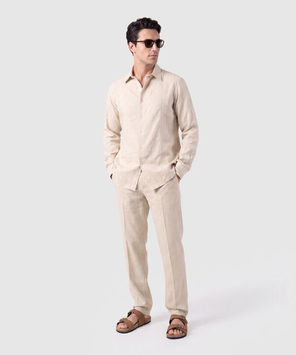 Guayabera Manga Larga Hombre con Bordados