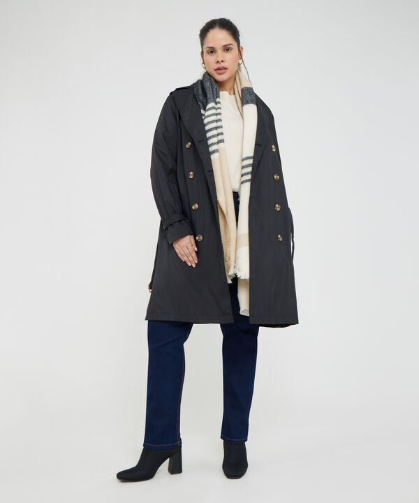Chaqueta Tipo Trench Con Doble Abotonadura