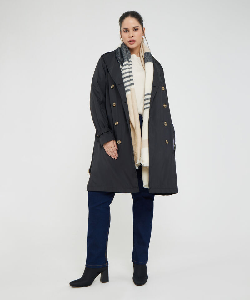 Chaqueta Tipo Trench Con Doble Abotonadura