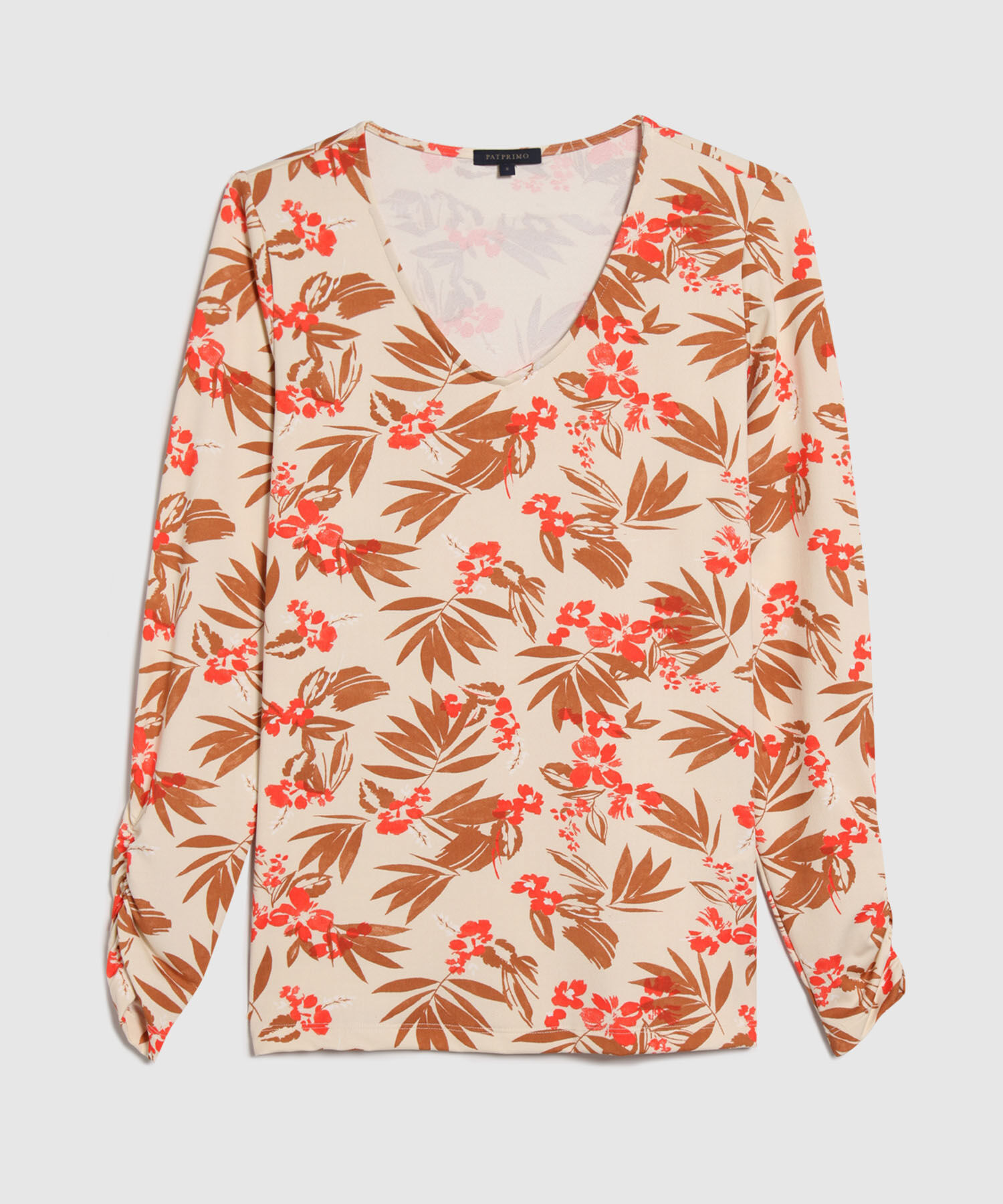 Camiseta Estampada, Escote En V