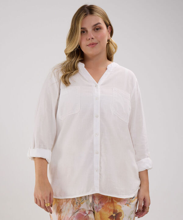 Blusa con Cuello Mao