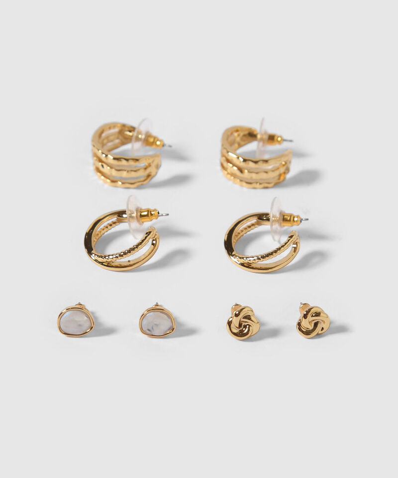 Aretes Set X 4 Pares De Aretes Ref. Kf233-0019-2