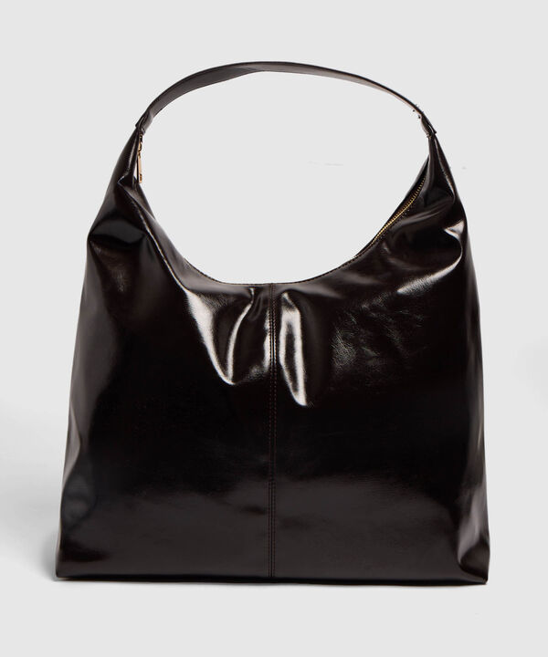 Bolso Hobo De Acabado Brillante Para Mujer image number null