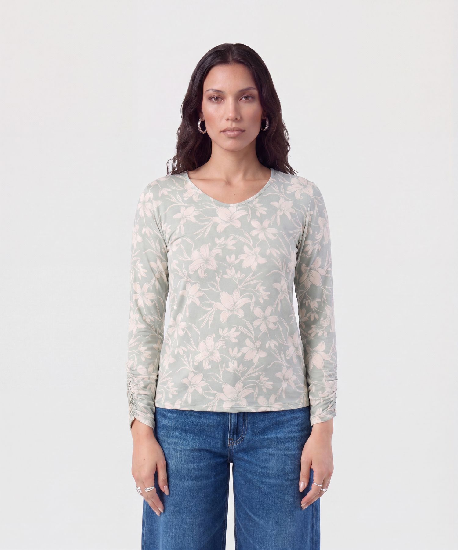 Camisetamanga Larga Estampada 