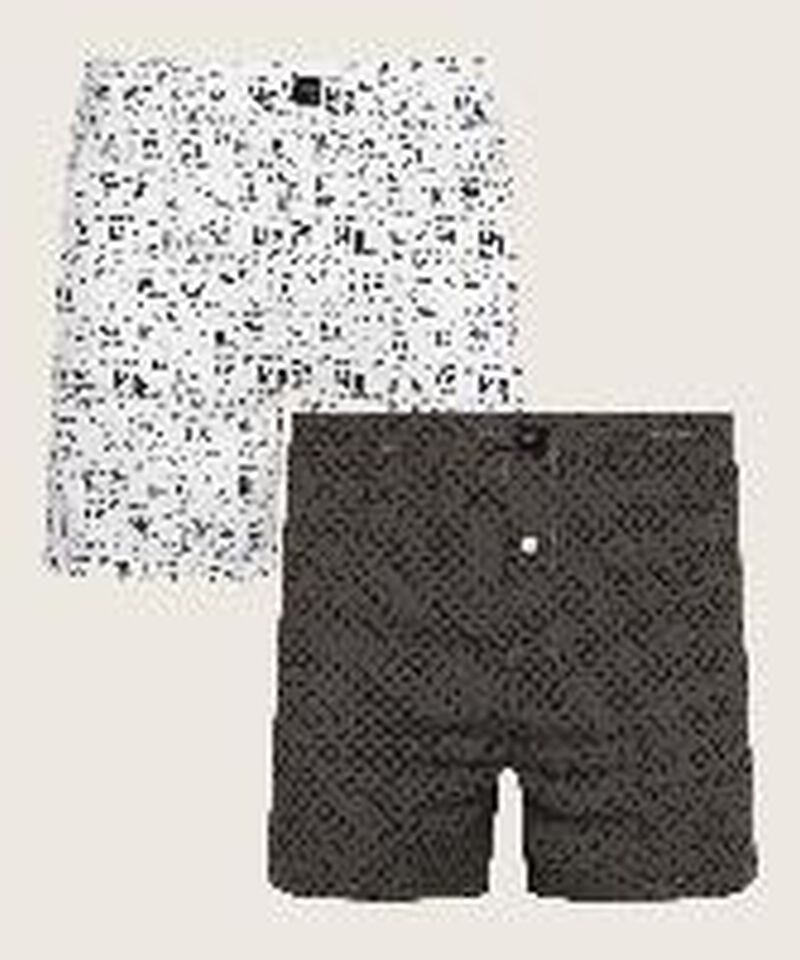Pack x2 Pantaloncillos Estampados, Gris, hi-res