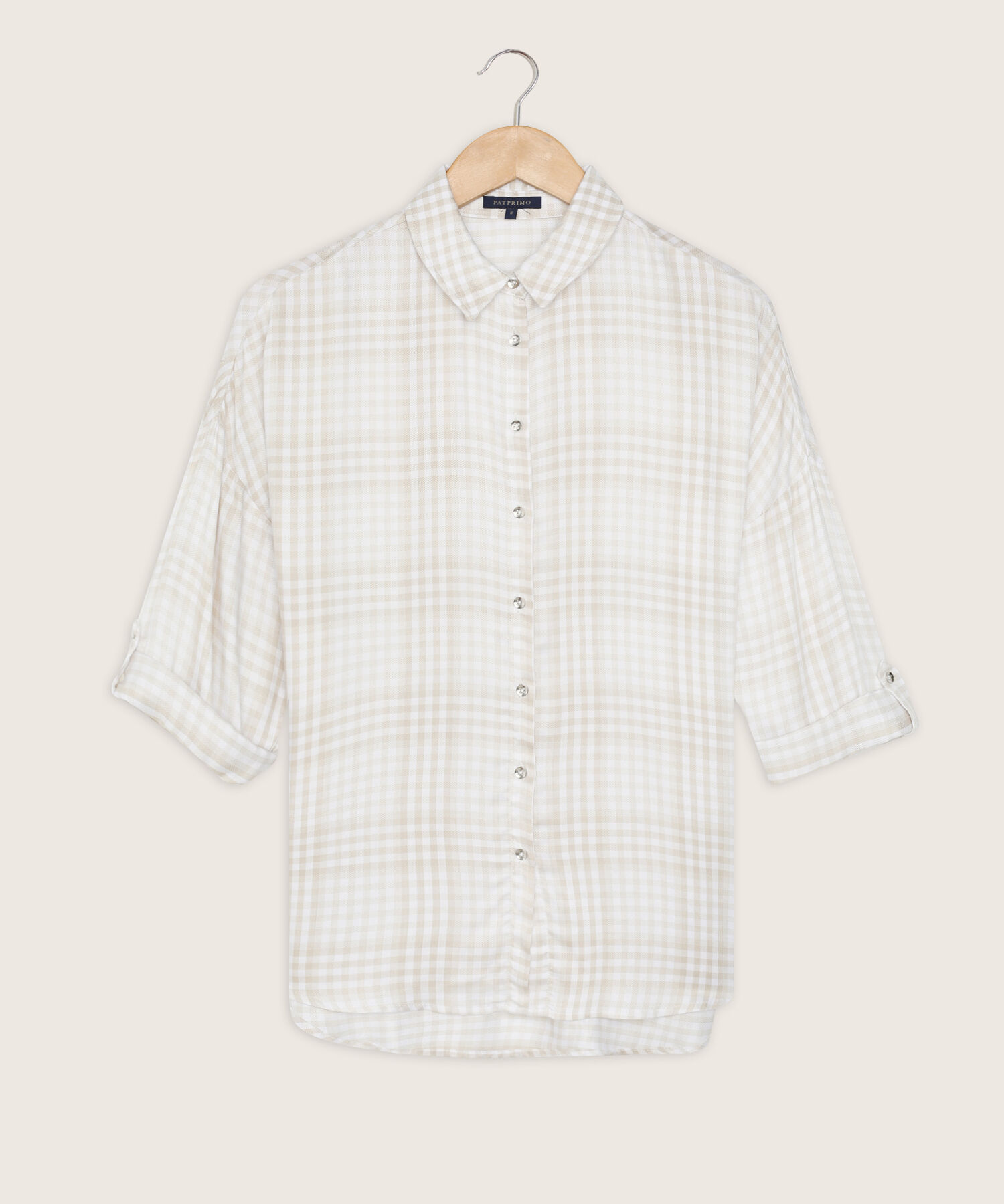 Camisa A Cuadros Manga Larga Para Mujer