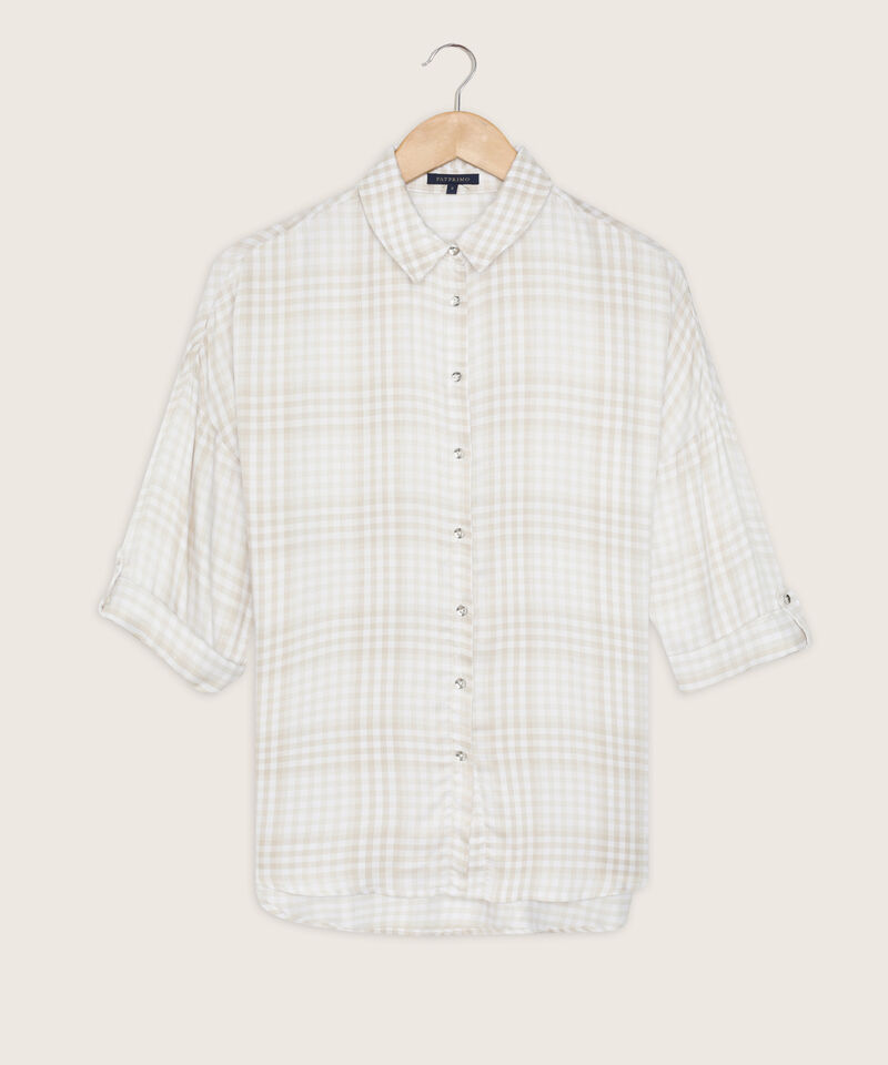 Camisa A Cuadros Manga Larga Para Mujer