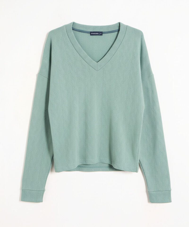 Suéter Liviano Con Cuello V Para Mujer