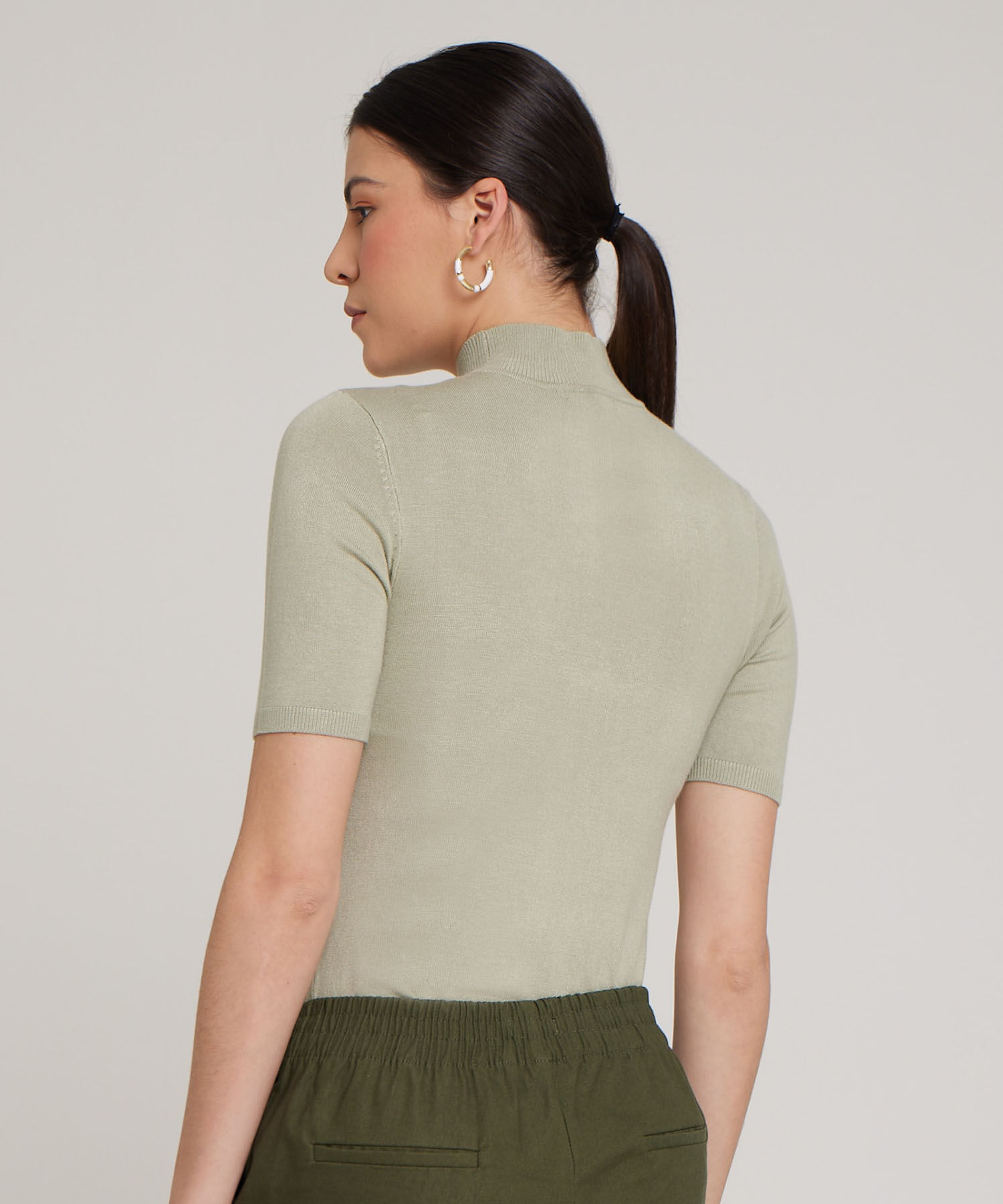 Saco Cuello Alto Manga Corta Tejido