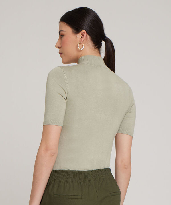 Saco Cuello Alto Manga Corta Tejido