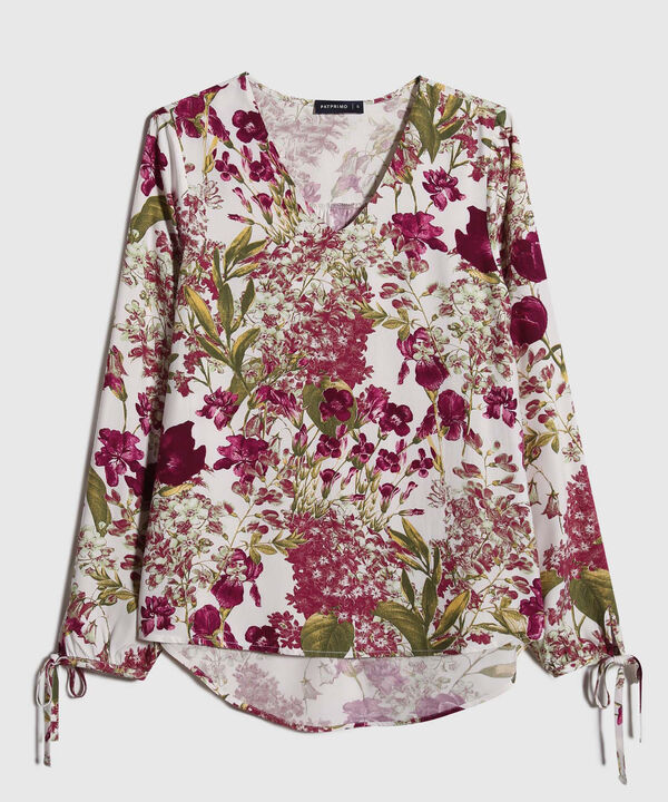 Blusa Estampada Escote V
