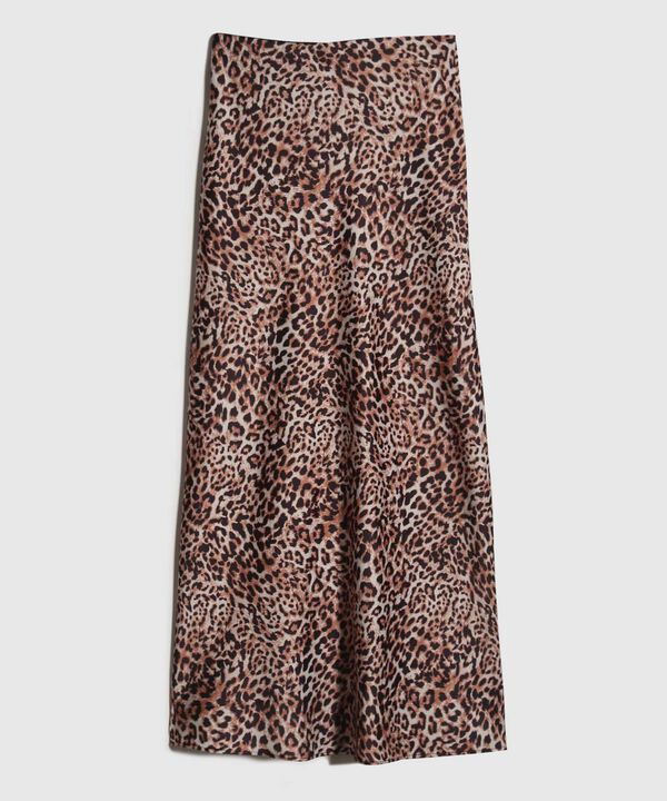 Falda Satinada Animal Print