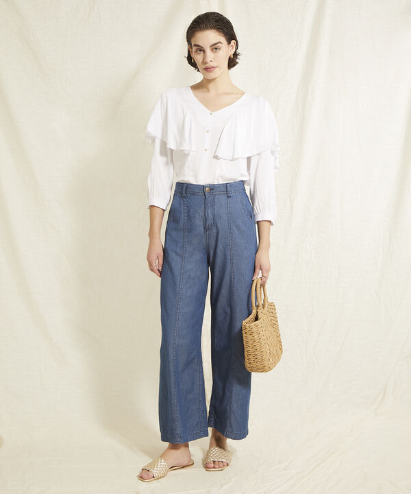 Jean Tipo Fluido Wide Leg 